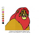 Simba Lion King Embroidery Design 03